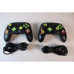 Two Power A Nintendo Switch 8-Bit Zelda Black Enhanced Wired Controller W/ cords